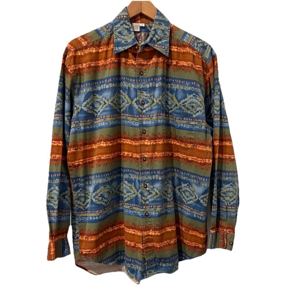 The Territory Ahead Men’s Button Up Shirt Medium Southwestern Western